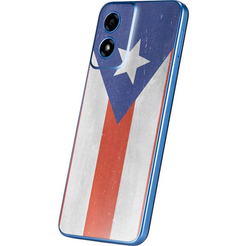 Puerto Rico Flag Distressed Moto G Play 4G (2024) Skin